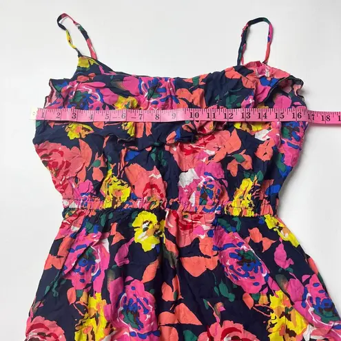 Justify Women's Thin Adjustable Strap Floral Elastic Waist Dress Sz M