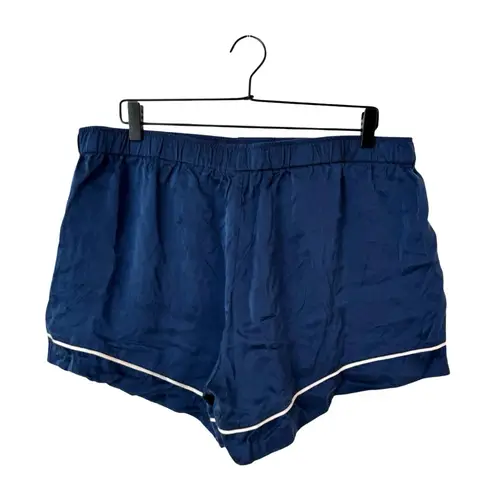 Eberjay Eberjey Inez Washable Silk Short Pajamas XL Navy Champagne Loungewear FULL SET