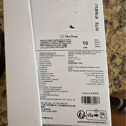 The Drop Women's Pattie High Block Heeled Mule Sandal Hot Pink Metallic Size 10 - Image 6