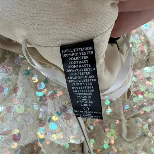 NEW Say Yes Sequin Tiered Gown Prom Multi color Dress Iridescent Size undefined