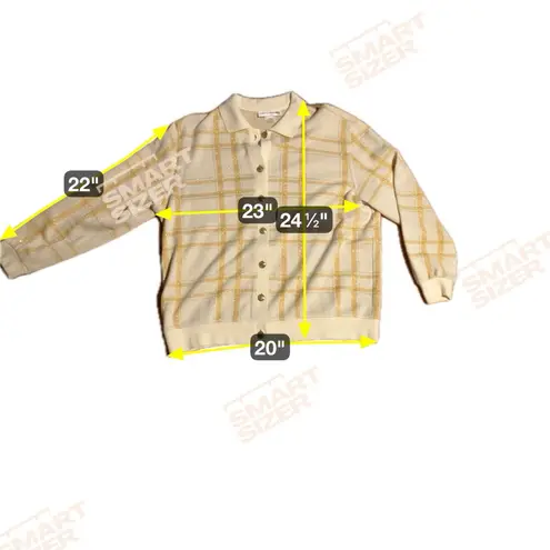 Cathy Daniels Women's Large Cardigan, Glitter Silver Metallic, Plaid Cardigan