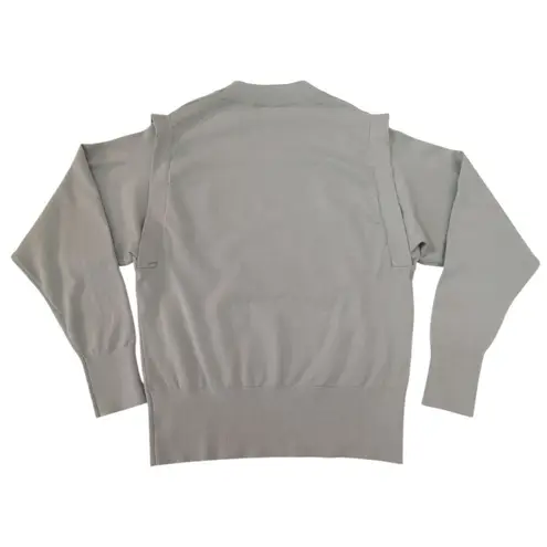 Polagram Extended Shoulder Sweater Knit Pullover Womens Size Medium Sage Green