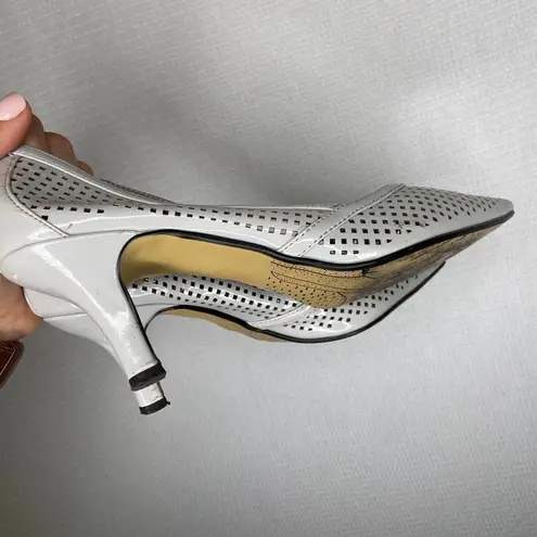 Bella Vita | Grey Dot Pattern High Heels 9 Gray