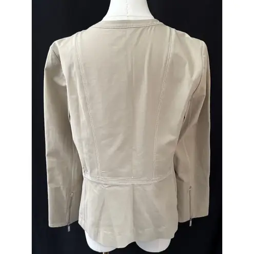 Women’s Lafayette 148 Beige Zip up Jacket Sz 10