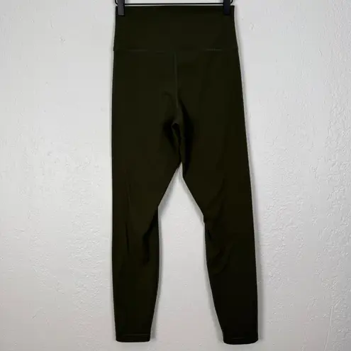 Nuuds High Waist Elevate Legging in Darkest Olive Size Large Green