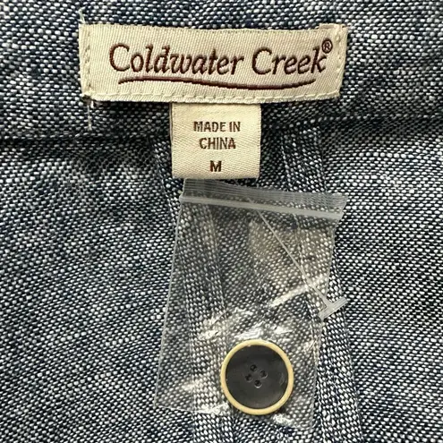 Coldwater Creek NWOT 100% Linen Oversized Button Down Shacket Jacket