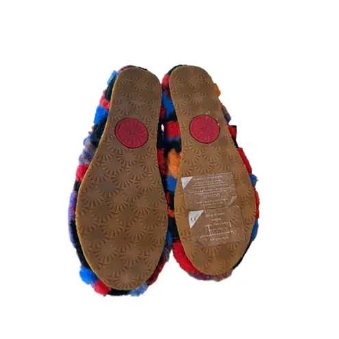 UGG  WOMAN'S FLUFF YEAH SLIDE CALI COLLAGE RED SIZE‎ 6/ 1118164/ AUTHENTIC - Image 10