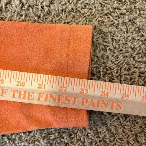 Ruff Hewn Women's Orange Leather Long Sleeve Pocketed Full Zip Jacket Medium