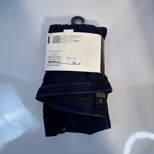 Hue Denim Leggings Dark Wash Skinny Leg Comfort Stretch Waistband Size S