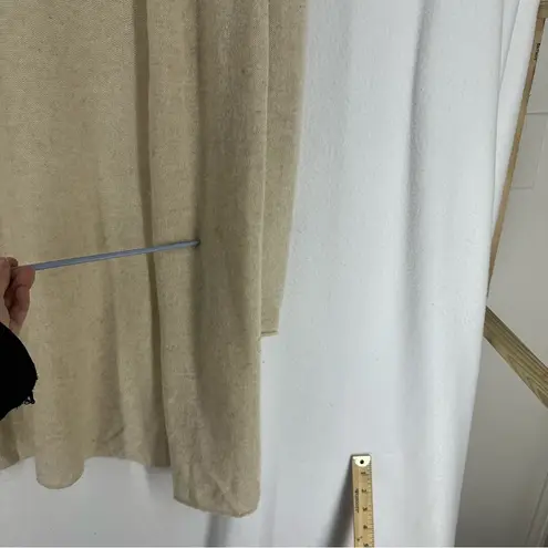 Saks 5th Avenue Saks Fifth Avenue Cashmere Thin Hooded Cardigan Womens Medium Beige