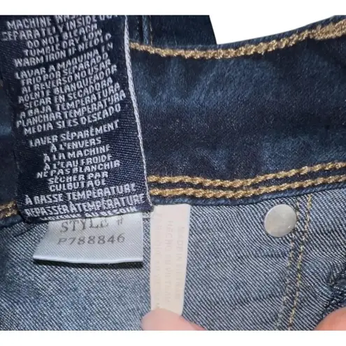 Ymi Jeans Women's Dark Blue Wash Sky High Skinny Modern Chic Size 7