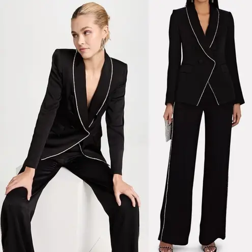 Veronica Beard Dickey Jacket with Crystal Trim in Black Size 6