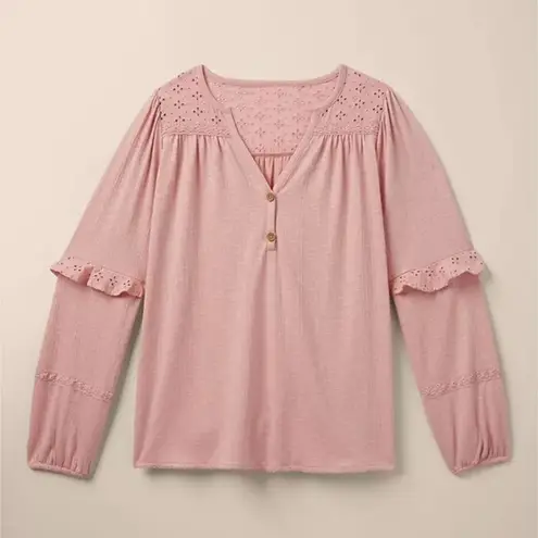 Matilda Jane NWT Heart to Heart Possibilities Pink Knit Women's Top Sz S Small