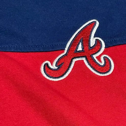 Atlanta Braves The Wild Collective Pullover Women's Size M Red/Navy Color Block Red Size M