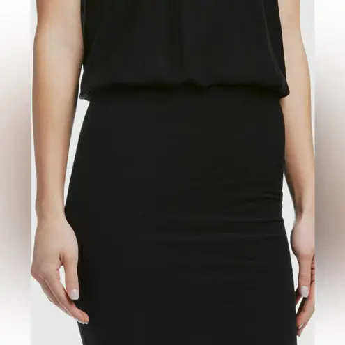 James Perse Short Sleeve Blouson T-Shirt Cotton Modal Dress Black Size 3