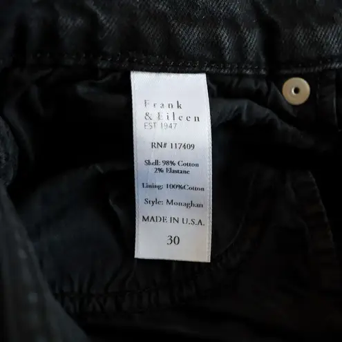 Frank & Eileen Monaghan Mom Jeans Fly Button High Rise Faded Black Size 30 ankle