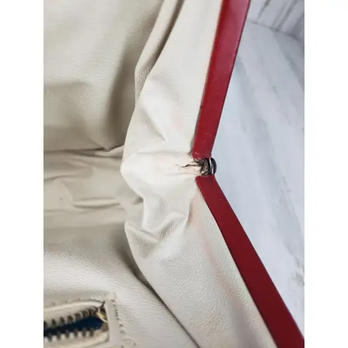 Solid Red Mini Clasped Handbag Women's Small Purse