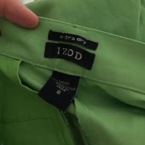 IZOD  Ladies  -tra Dry Golf Bermuda‎ Green Shorts Size 8