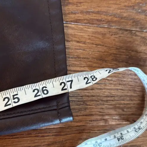 Old Navy  high rise bootcut brown faux leather pants 0