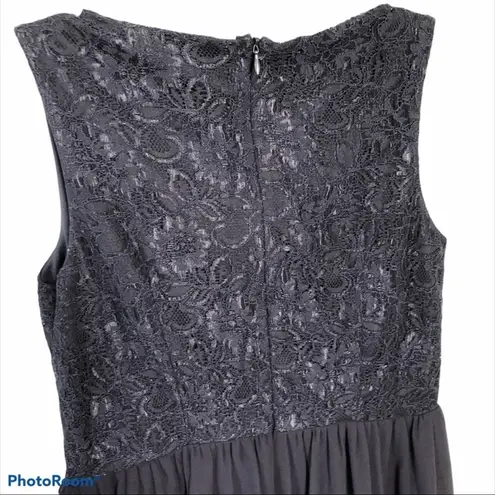 Enfocus Studio Navy Blue High-Low Chiffon Midi Dress Size 4