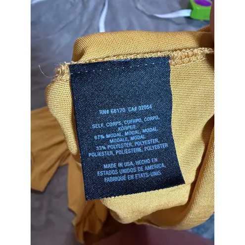 NWOT Coa Small Mustard Yellow Mini Dress Sleeveless Modal Blend Lightweight