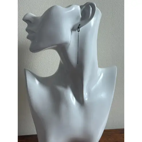 Gunmetal Threader Earrings NWT