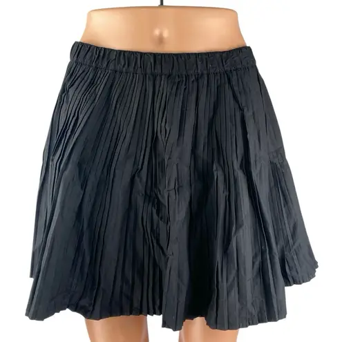 J.Crew Women's Black Pleated High Waisted Mini Flared Bubble A