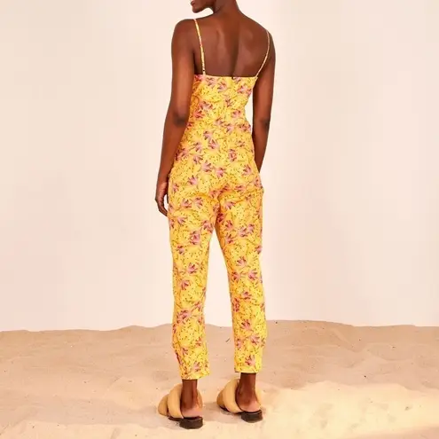 Farm Rio NEW Banana Sunshine Bow Top Jumpsuit In Multi