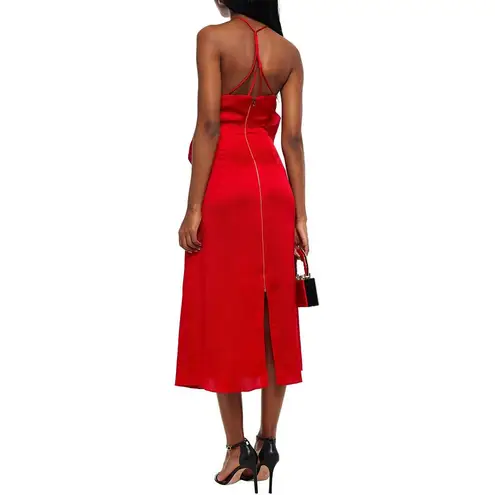 Roland Mouret Tolima Ruffled Hammered Silk