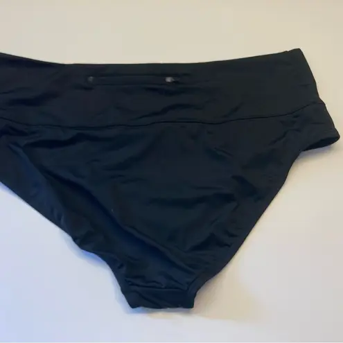 Nike  Essentials High Waist Swim Bottoms Performance Womens Size XL Black Pocket