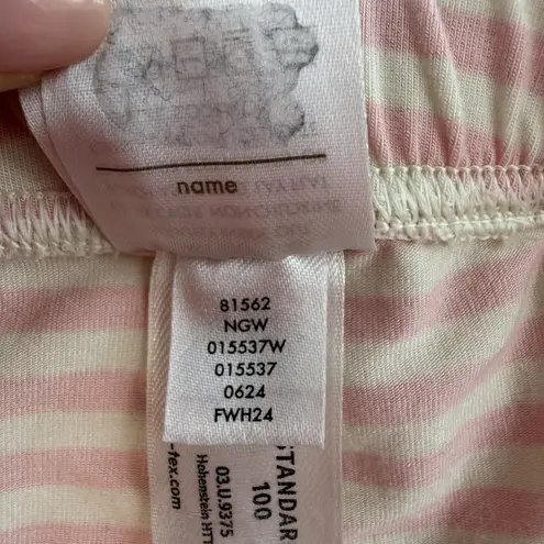 HANNA ANDERSSON Women's XL Pajama Set Short Sleeve Shorts in HannaSoft Striped Pink