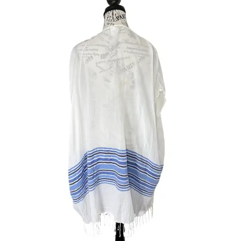 J.Crew  Women's Blue White Striped Cotton Cover Up Tunic Beachwear One size
