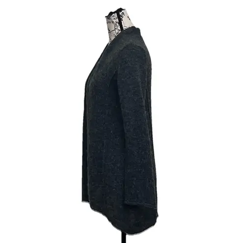 August Silk Wool Blend Open Front Cardigan Gray Women’s Small | Soft Girl - Image 4