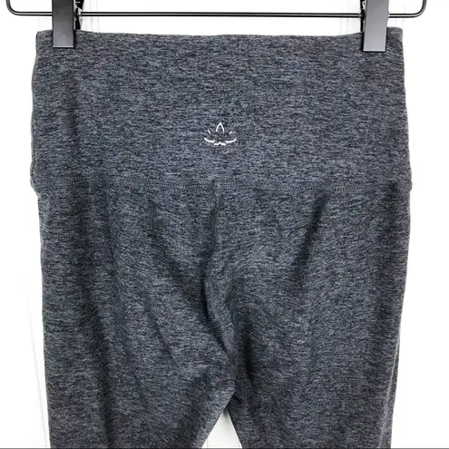 Beyond Yoga Women's Super Soft Dark Grey Space Dyed High Rise Cropped Leggings