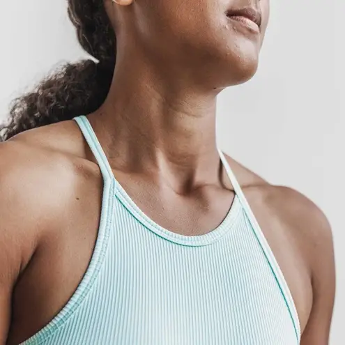 Nobull NWT Ribbed Halter Tank - Small - Crystal Blue