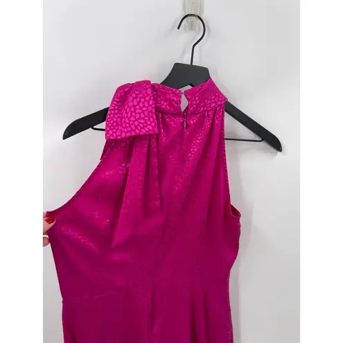 Glamour Fuchsia Pink Animal Print Barbiecore Sleeveless Dress Size 6
