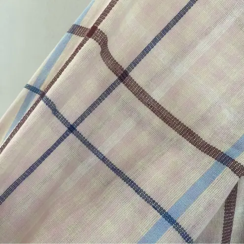 Park & Fifth “Thompson” Mini Babydoll Dress Linen Blend Striped Size Large