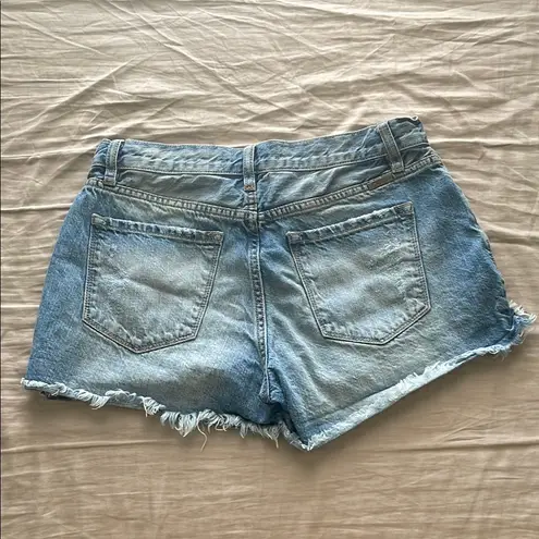 Kancan High Waisted Distressed Denim Shorts 100% Cotton size 27/7 Blue