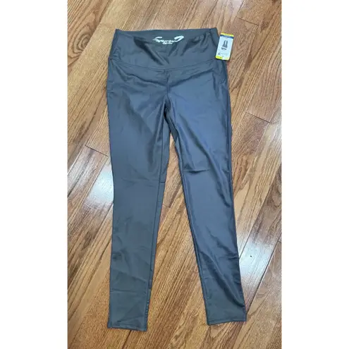 Seven 7 Ultra High Rise Sculpting Faux Leather Leggings NEW Gunmetal Gray