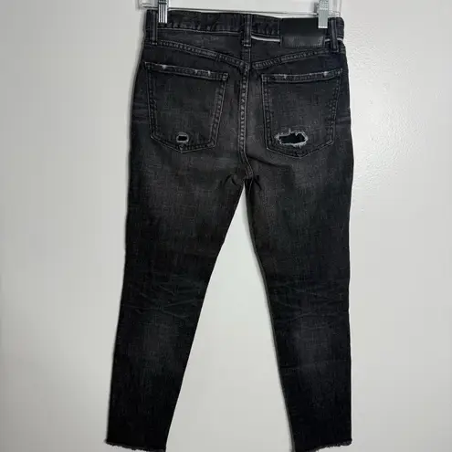 Moussy Vintage Diana Skinny Distressed Jeans In Black Size 25