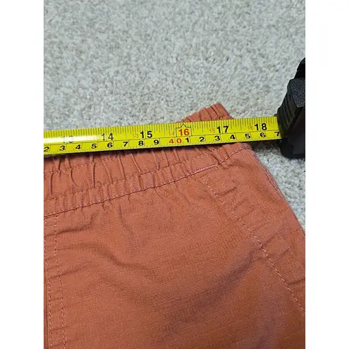 Vuori Ripstop Shorts Women Sz L Coral Cinnamon Organic Cotton Lightweight Hiking