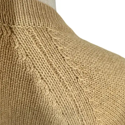 Vintage Pringle of Scotland for Robert Kirk 100% Pure Camel Hair Cable Cardigan Tan Size M