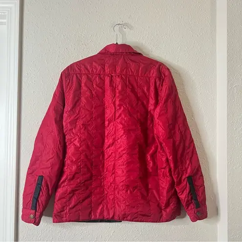 Façonnable Faconnable Lightweight Quilted Jacket in Red Size Medium