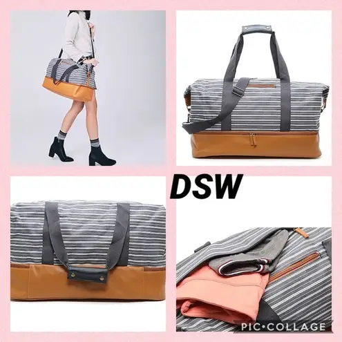 DSW Stripe weekender bag by