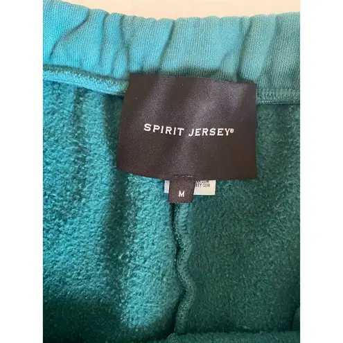 Spirit Jersey Oversized Sweatshirt Short Matching Set Unisex Cotton Sz M Green Size M