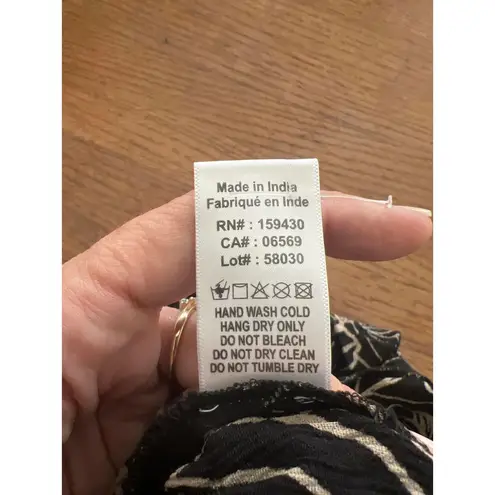 Elan Black Leaf Print Shorts - Size S