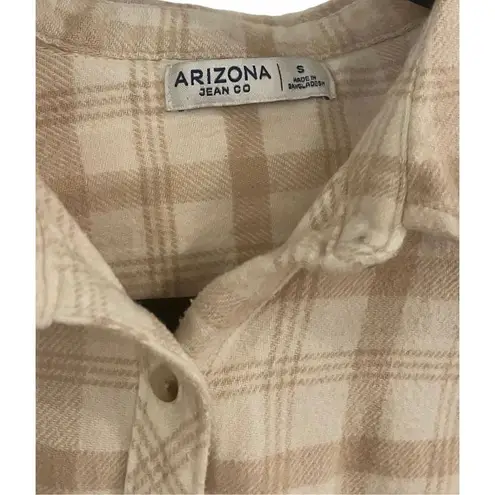 Arizona Jeans Thick Plaid Button Down Sz Med