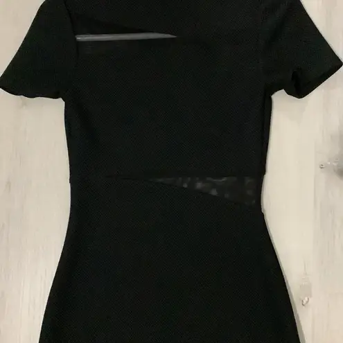 EXPRESS Body-con style LBD with mesh details.