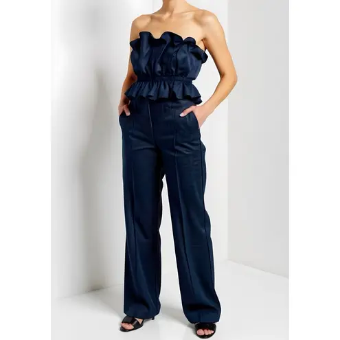 Sézane Giovanni Trousers, Navy, FR34/US2