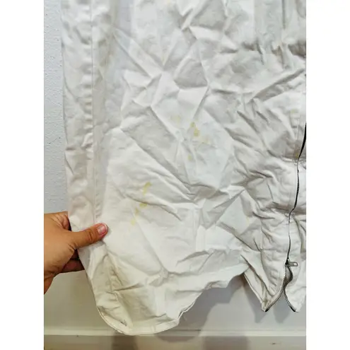 AREA STARS White Cotton Waist Cinching Sleeveless Jean A